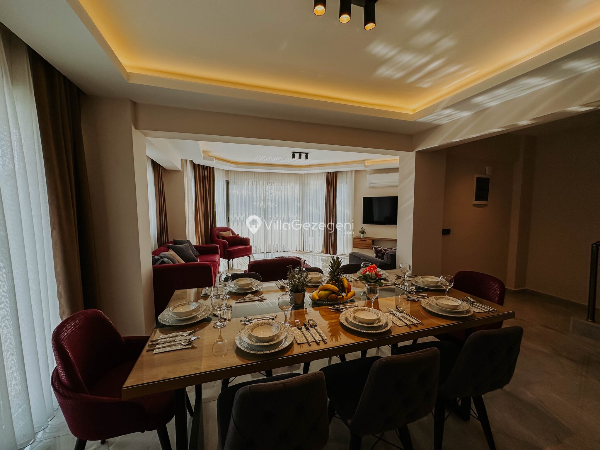 Villa Devin Ovacık Yemek alanı 2 – Ovacık kiralık villa