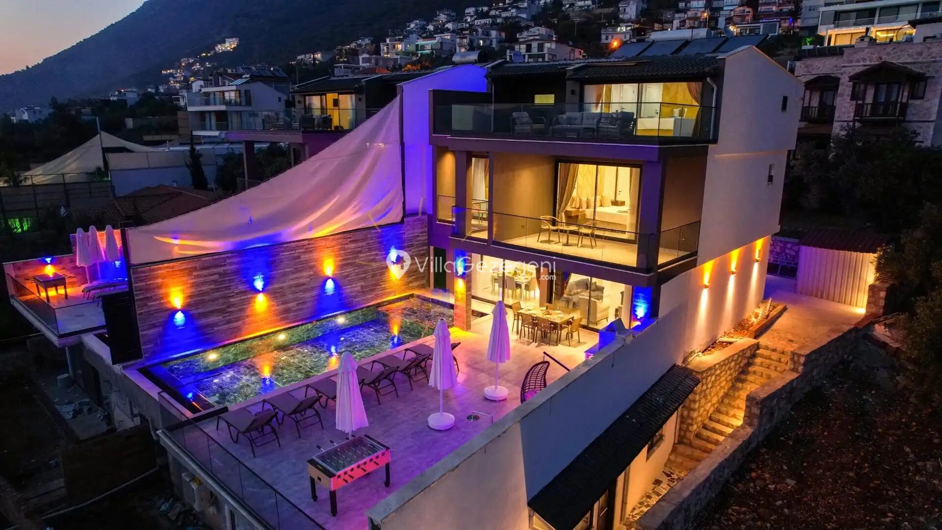 Villa Puan 3 Drone / hava çekimi 1 – Kaş kiralık villa