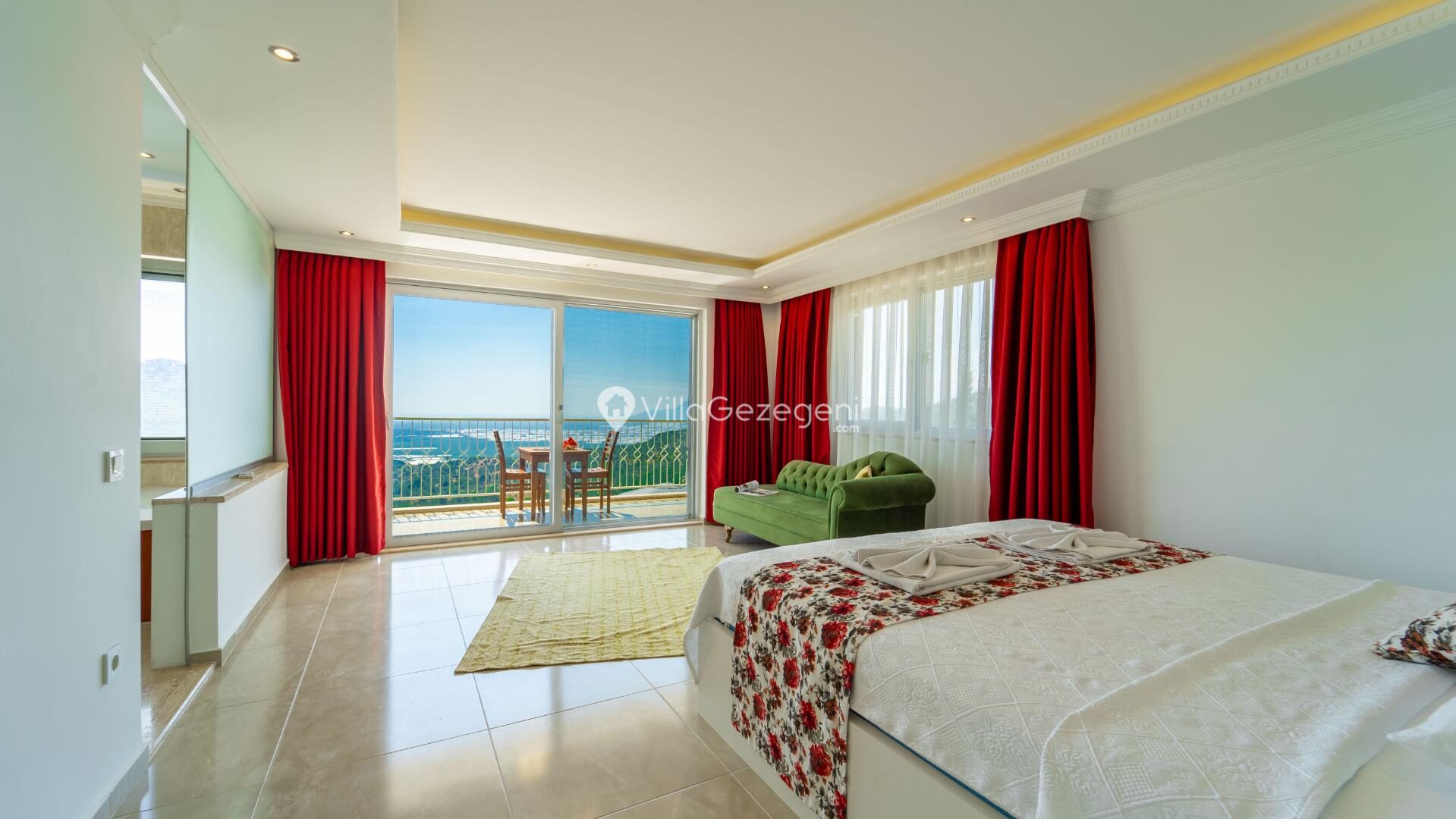 Villa Lina Yatak odası 4 – Üzümlü kiralık villa