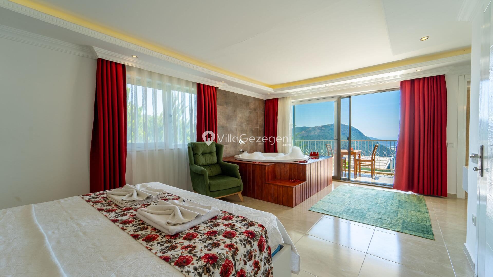 Villa Lina Yatak odası 5 – Üzümlü kiralık villa