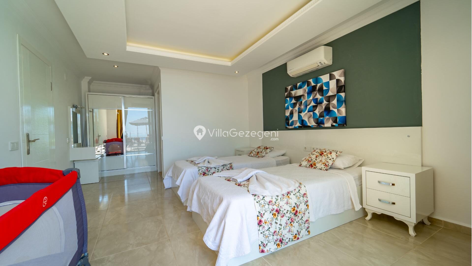 Villa Lina Yatak odası 7 – Üzümlü kiralık villa
