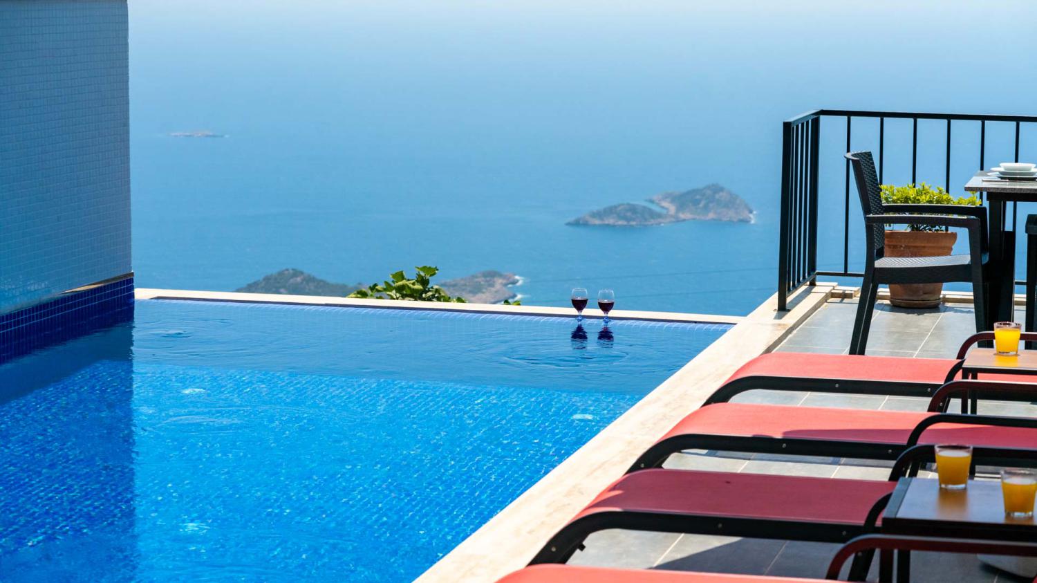 Villa Doruk Kördere, Kalkan Kördere' de 4 kişilik, kiralık balayı villası