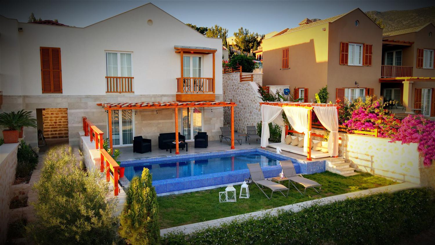 Villa Kite, Kalkan'da (5) Kişilik Deniz Manzaralı Kiralık Aile ve Balayı Villası