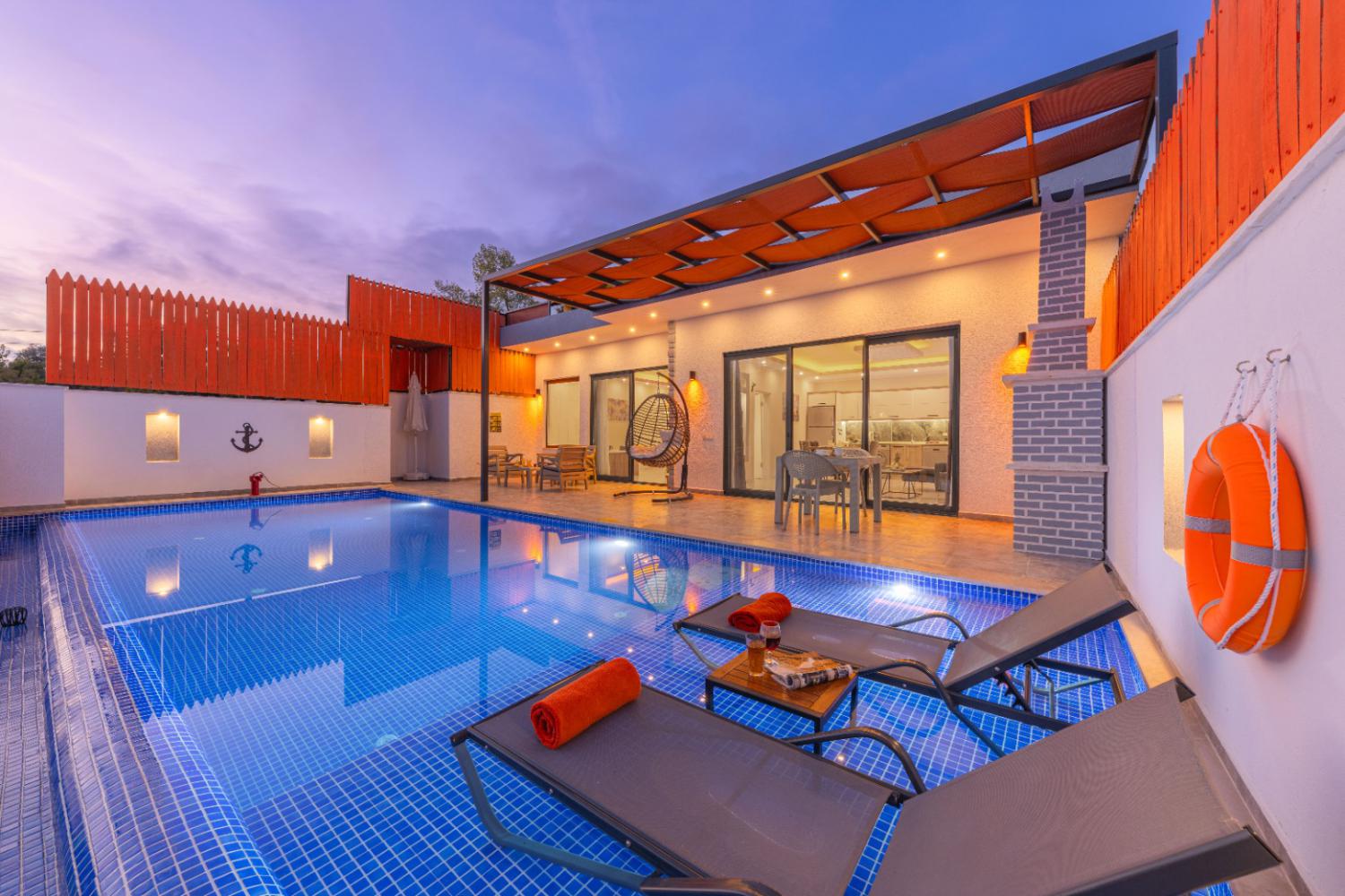Villa Mevo, Kalkan İslamlar Bölgesinde 1 Yatak Odalı 2 Kişilik Kiralık Balayı Villası