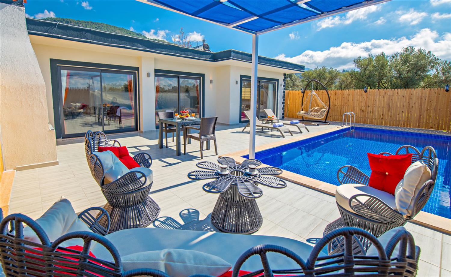 Villa Yücel Üzümlü; Kalkan, Üzümlü' de tek yatak odalı 2 kişilik kiralık balayı villası